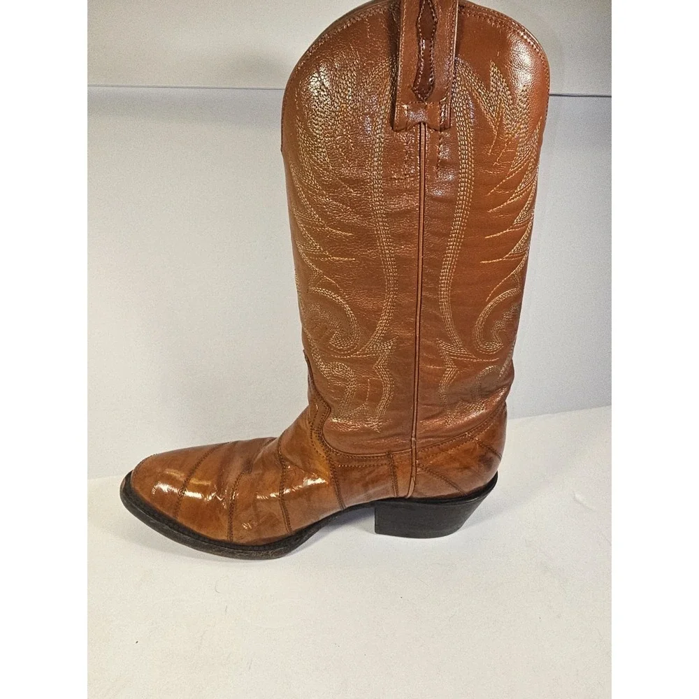 Rebelde Women's Vintage Tan‎ Leather Bootd Size 7C Made In Mexico